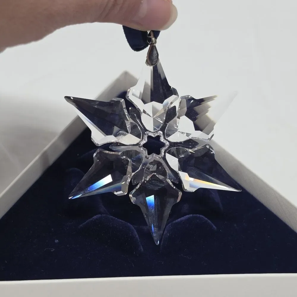 Swarovski Crystal 2000 Annual Christmas Snowflake Star Large Ornament With Box